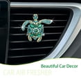 thumbnail image 3 of Sea Turtle Car Accessories,1pc Bling Turtle Air Vent Clip Car Air Freshener,Ocean Beach Theme Car Decor, Refillable Outlet Diffuser,Green Blue Rhinestone Accessories for Women, 3 of 5