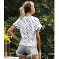 thumbnail image 2 of Nouveau T-shirt à Manches Courtes à Volants à Pois pour Femmes, 2 of 2