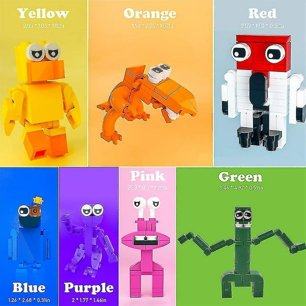 7pcs Roblox Rainbow Friends Minifigure Funny Assembled Mini