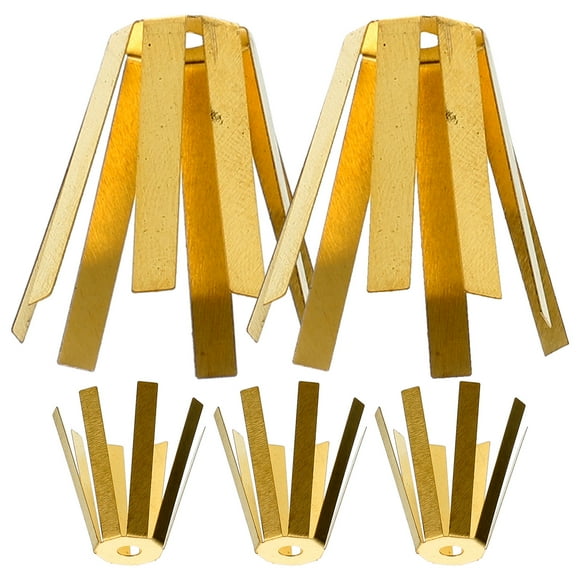 OULII 5Pcs Reusable Golf Shaft Clamp Brass Golden for Shaft Connection Golf Supplies