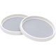 thumbnail image 1 of Estante giratorio para especias, paquete de 2, organizador de armario de 25 cm, plato giratorio, soporte para condimentos para el frigorífico, despensa, armario (blanco/gris, 2 piezas), 1 of 4