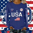 thumbnail image 6 of MEICHEN Graphic Tees for Women Lady 250th Special Pattern Round Neck Casual Comfortable Daily Long Sleeved T Shirt, 6 of 6
