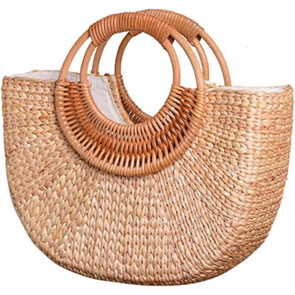 SPEKSEE Women Straw Handbag Elegant Woven Top Handle Bag Travel Tote Purse Hobo Bag for Travel & Vacation