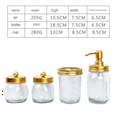 thumbnail image 7 of Bathroom Accessories Set 4 Pcs -Lotion Soap Dispenser & 2 Cotton Swab Holders & Toothbrush Holder (Black), 7 of 7