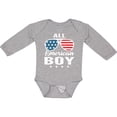 thumbnail image 3 of Inktastic All American Boy USA Parade Boys Long Sleeve Baby Bodysuit, 3 of 5