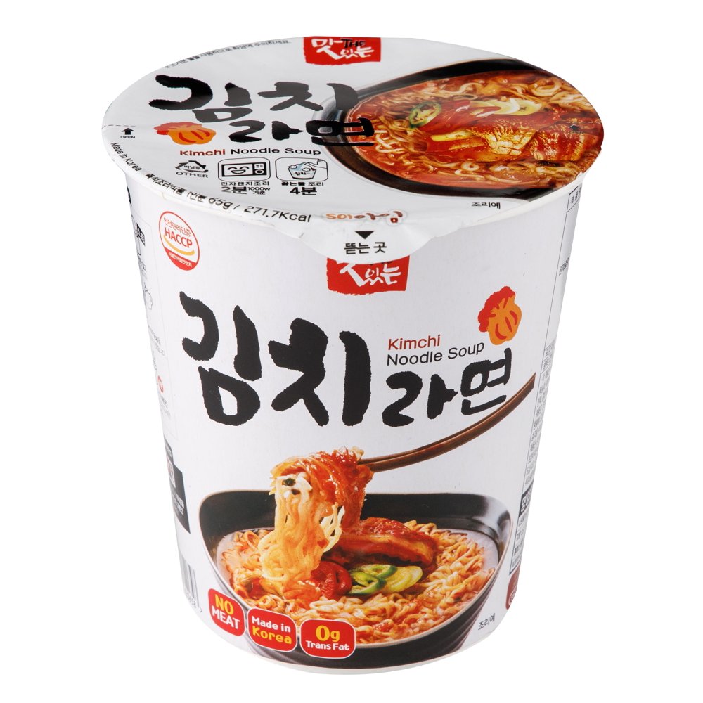 Kimchi Cup Noodle (12 Pack) No Meat 0 Trans Fat Made in Korea