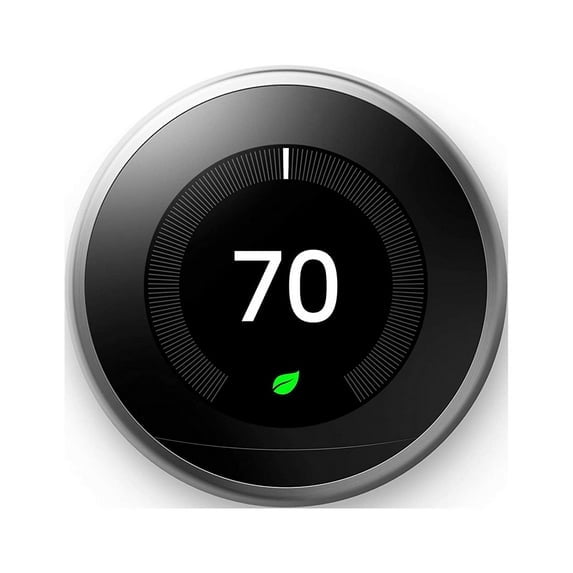 Restored Fair Google Nest Learning Thermostat - 3rd Generation - Stainless Steel (Refurbished)