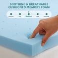 thumbnail image 4 of Beddle 3 Inch Queen Size Cooling Gel Memory Foam Mattress Topper, Body Support & Pressure Relief, CertiPUR-US Certified, Blue, 4 of 7