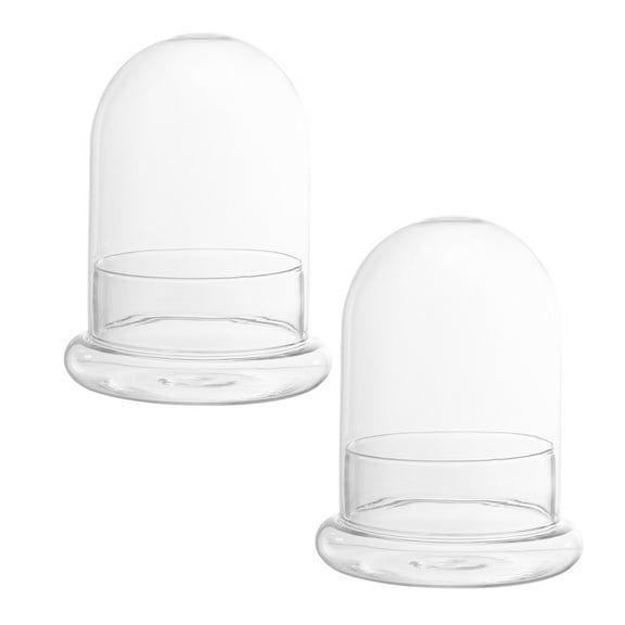 MERRYHAPY Set of Glass Terrarium Jars for Plants and Desktop Decor, 6.7x4.7x4.7 Inches