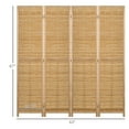thumbnail image 5 of HOMCOM 4 Panel Room Divider, 5.5' Tall Bamboo Portable Folding Privacy Screens, Hand-Woven Double Side Partition Wall Dividers for Home Office, Natural, 5 of 5