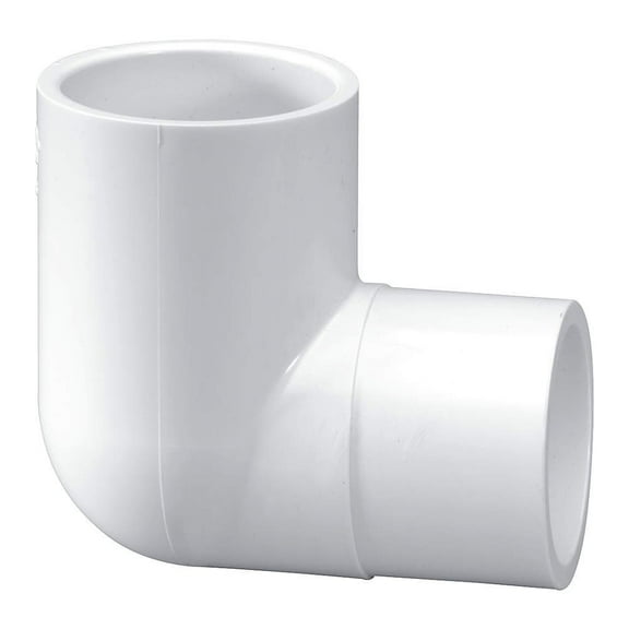 PVC Street Elbow, 90 Degrees, Spigot x Socket, 3 in Pipe Size