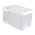 thumbnail image 1 of Contenedor hermético para arroz, contenedor de almacenamiento de alimentos a granel de 5 kg con ruedas, perfecto para alimentos secos Blanco, 1 of 9