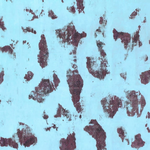 Ahgly Company Indoor Square Abstract Light Blue Modern Area Rugs, 6' Square