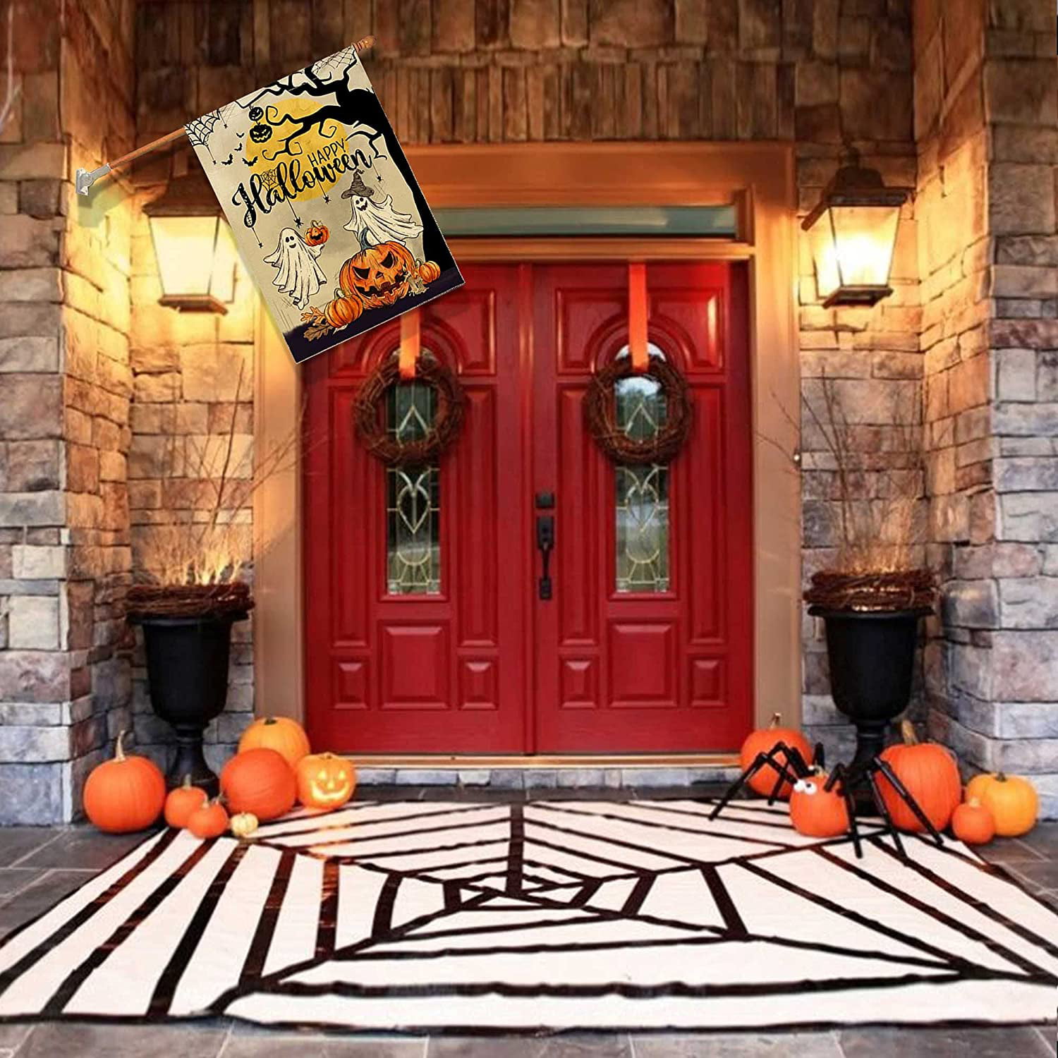 Halloween Flags Halloween Decorations Pumpkin Decoration Stock Illustration  2348762583 | Shutterstock