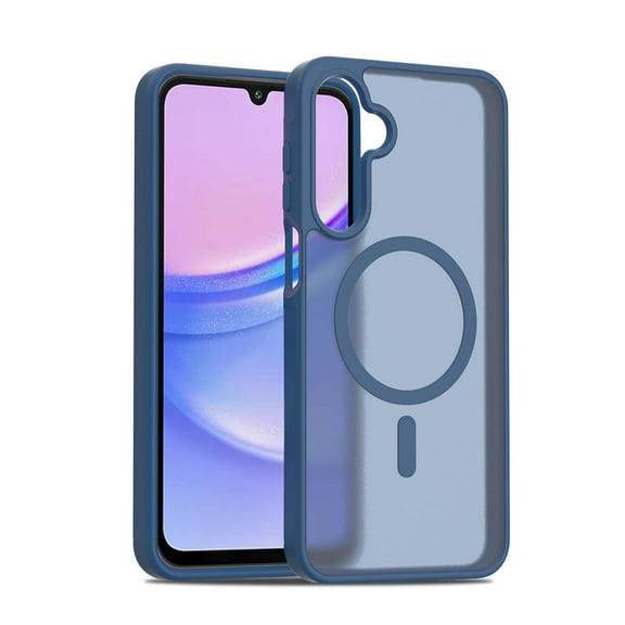 Designed For Samsung Galaxy A16 5G Phone Case,Compatible with MagSafe,Anti-Scratch Anti-Fingerprint Shockproof Skin Feeling Frosted Translucent Ultra Slim Thin Fit Phone Case Cover,Blue