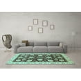 thumbnail image 3 of Ahgly Company Indoor Rectangle Oriental Light Blue Traditional Area Rugs, 2' x 5', 3 of 4