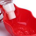 thumbnail image 3 of Dispensador de agua portátil para perros de 500 ml, botella de agua de viaje con gancho, botella de agua con bebedero para perros, cachorros, gatos, conejos, cobayas y otras mascotas (rojo) ER, 3 of 5