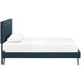 thumbnail image 3 of Virginia Twin Fabric Platform Bed with Round Splayed Legs Azure, 3 of 6