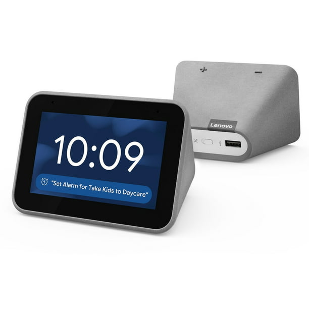 Lenovo Smart Clock with the Google Assistant, Grey (Refurbished)