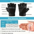thumbnail image 3 of A pair of gloves for men and women, suitable for cycling, fitness, sports, half-finger, hiking, outdoor use, non-slip, and wear-resistant, 3 of 5
