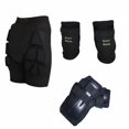 thumbnail image 1 of Abbraccia Rodilleras, protector pélvico, muñequeras, diseño resistente negro, set protección esquí, 1 of 6