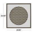 thumbnail image 3 of 24" x 24" Dark Brown Geometric 3D Weaved Shadow Box, by DecMode, 3 of 12