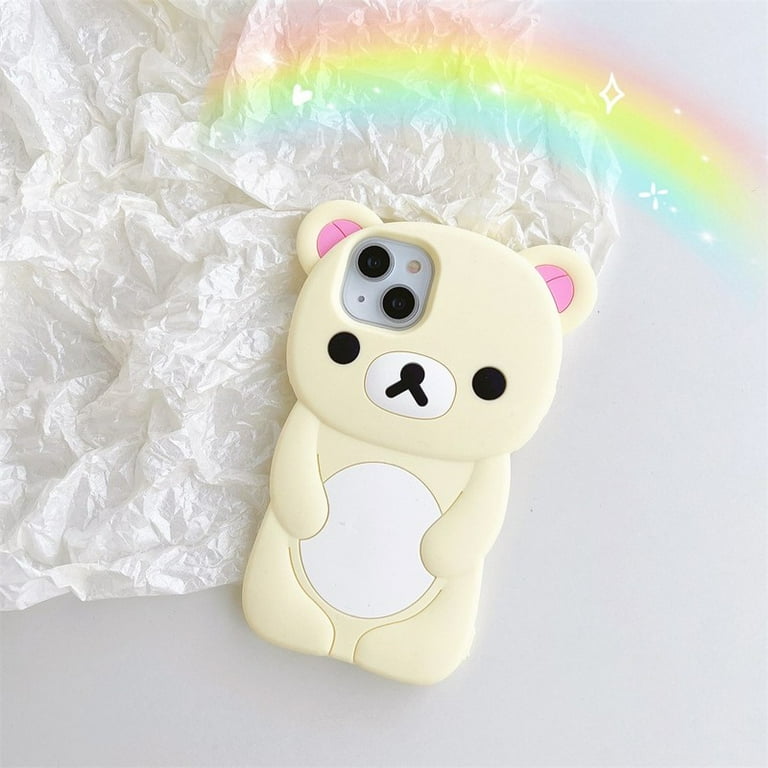 Cute Cartoon 3D Rilakkuma Phone Case For iPhone 16 15 14 13 12 11 Pro X XS  Max XR 6 7 8 Plus 4 4S 5 5S SE Soft Silicone Cover - Walmart.com