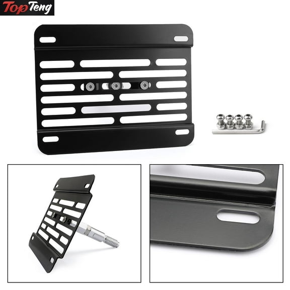 Universal Car Front Bumper Tow Hook License Plate Mounting Bracket Kit For Ford