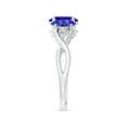 thumbnail image 3 of Angara Natural 0.8 Ct. Tanzanite with Tanzanite Classic Ring in Sterling Silver for Women (Ring Size: 11.5), 3 of 9