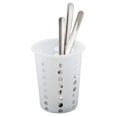 thumbnail image 1 of Browne Polypropylene White Perforated Flatware Cylinder, 4.3 x 5.3 in, 1 of 1