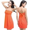 thumbnail image 1 of YFELWZ Women's Plus Size Swimsuits Cover Up 1 Piece Bathing Suits Lace Up Orange One Size, 1 of 3