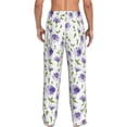 thumbnail image 3 of Xecao Purple Chicory Men's Straight Lounge Pajama Pants: The Ultimate in Comfortable Sleepwear, 3 of 9