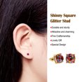 thumbnail image 3 of Qarigey Glitter Stud colgante cuadrado aleación fiesta pendientes aniversario dama decoraciones diario Simple pendiente para Ropa, zapatos y accesorios Miscelánea Color rojo Qarigey AP010660-02B, 3 of 6