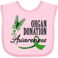 thumbnail image 3 of Inktastic Organ Donation Awareness- Butterfly Green Ribbon Boys or Girls Baby Bib, 3 of 4