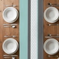 thumbnail image 6 of Turquoise Morocco Table Runner - 48 Inch Long, Kitchen Dining Table Runner Dresser Scarves, Geometric Grey Stripes Modern Farmhouse Decor for Coffee Tables Wedding Party Banquet, 6 of 8