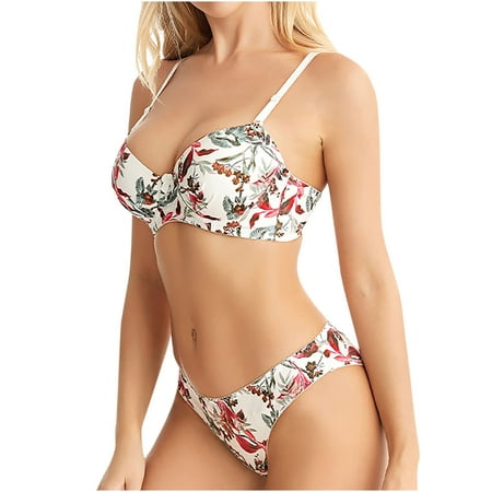 

VerPetridure Women s Lingerie Sets Women Print Bra with Steel Ring Sexy Suit and Comfortable Girl Underwear Sexy Lingerie