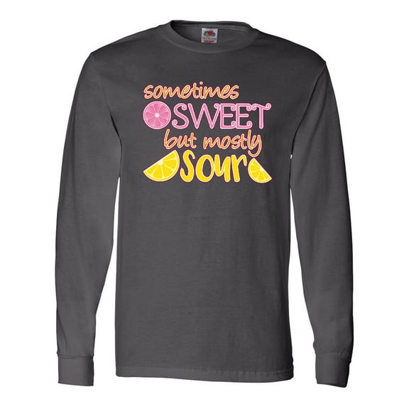 Inktastic Sometimes Sweet, But Mostly Sour pink and yellow lemons Long Sleeve T-Shirt