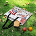 thumbnail image 6 of Patriotic Kittens Fourth of July Fabric Picnic Blanket Waterproof Outdoor Beach Blanket Hand-held Pad Suitable for Travel, Camping, Beach, Family Gatherings, 6 of 8