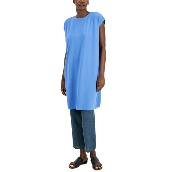 Eileen Fisher Relaxed Cap Sleeve Dress Coast 2XS