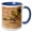 Blue/White, variant on 3drose, Usa, Texas, Big Bend National Park. Greater Roadrunner Hunting., 11oz Two-tone Blue Mug