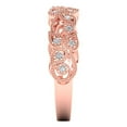thumbnail image 4 of 0.17 ctw Wedding Band for Women - 18K Rose Gold Moissanite Stackable Eternity Ring, 4 of 6