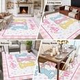 thumbnail image 5 of Easter Area Rugs 6'x9', Washable Small Throw Rugs for Kitchen Dining room, Spring Polka Dot Bunny Pink Plaid Checkered Indoor Outdoor Rug Non-Slip Low Pile Carpet Runner Reversible Floor Mats, 5 of 8