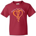thumbnail image 3 of Inktastic Leukemia Awareness with Orange Ribbon Heart Youth T-Shirt, 3 of 5