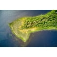 thumbnail image 2 of Molinari, Michele 14x11 Black Ornate Wood Framed with Double Matting Museum Art Print Titled - Finlandia-Savonlinna-aerial view-peninsula in a lake, 2 of 4