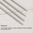 thumbnail image 4 of Unique Bargains 2 Pairs 2.2mm Double Pointed Knitting Sweater Needle Set, 9.84 Inches Length, 4 of 5