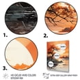 thumbnail image 3 of Designart "Orange Tree Moon form Landscape I" Floral Wall Art Living Room, 3 of 5