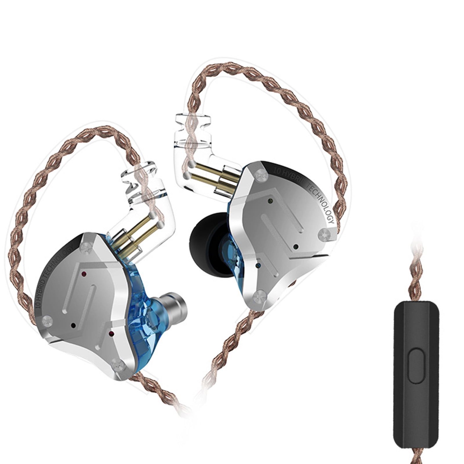 Kz Zs10 Pro 10 Units Technology Earphone 4Ba+1Dd 5 Drivers Bass Earbuds  Comfortable Metal In-Ear Monitor Headphones With 0.75Mm 2Pin Detachable  Cable Noise Cancelling Headset (With Mic) | Walmart Canada