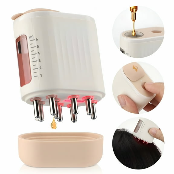 XIRQI Electric Hair Oil Applicator,2 in 1 Hair Oiling Applicator and Scalp Oil Applicator,Oil Massager for Scalp,Oil Dispenser for Hair,Electric Hair Oil Applicator for Hair Growth