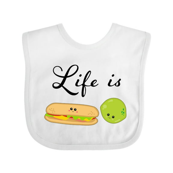 Inktastic Life is Sublime- Cute Food Pun Boys or Girls Baby Bib