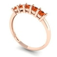 thumbnail image 2 of 0.35 ctw Wedding Band for Women - 18K Rose Gold Simulated Red Diamond Stackable Eternity Ring, 2 of 6
